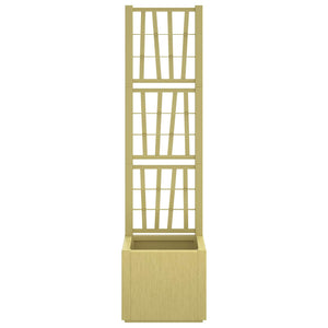 vidaXL Garden Planter with Trellis Green 36 x 36 x 140 cm PP