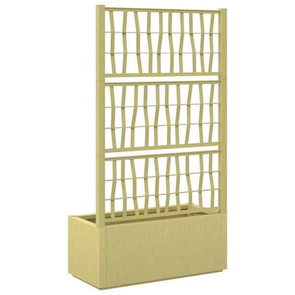 vidaXL Garden Planter with Trellis Green 80 x 36 x 140 cm PP