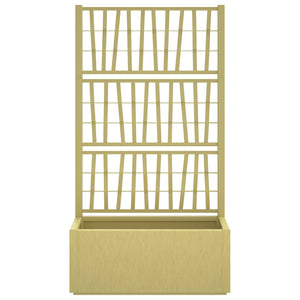 vidaXL Garden Planter with Trellis Green 80 x 36 x 140 cm PP
