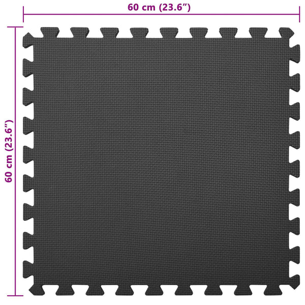 Pool Bodenteppich Schwarz 4,32 ㎡