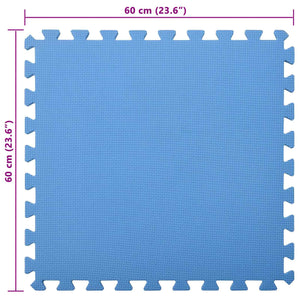Pool Bodenteppich Blau 4,32 m² EVA-Schaum