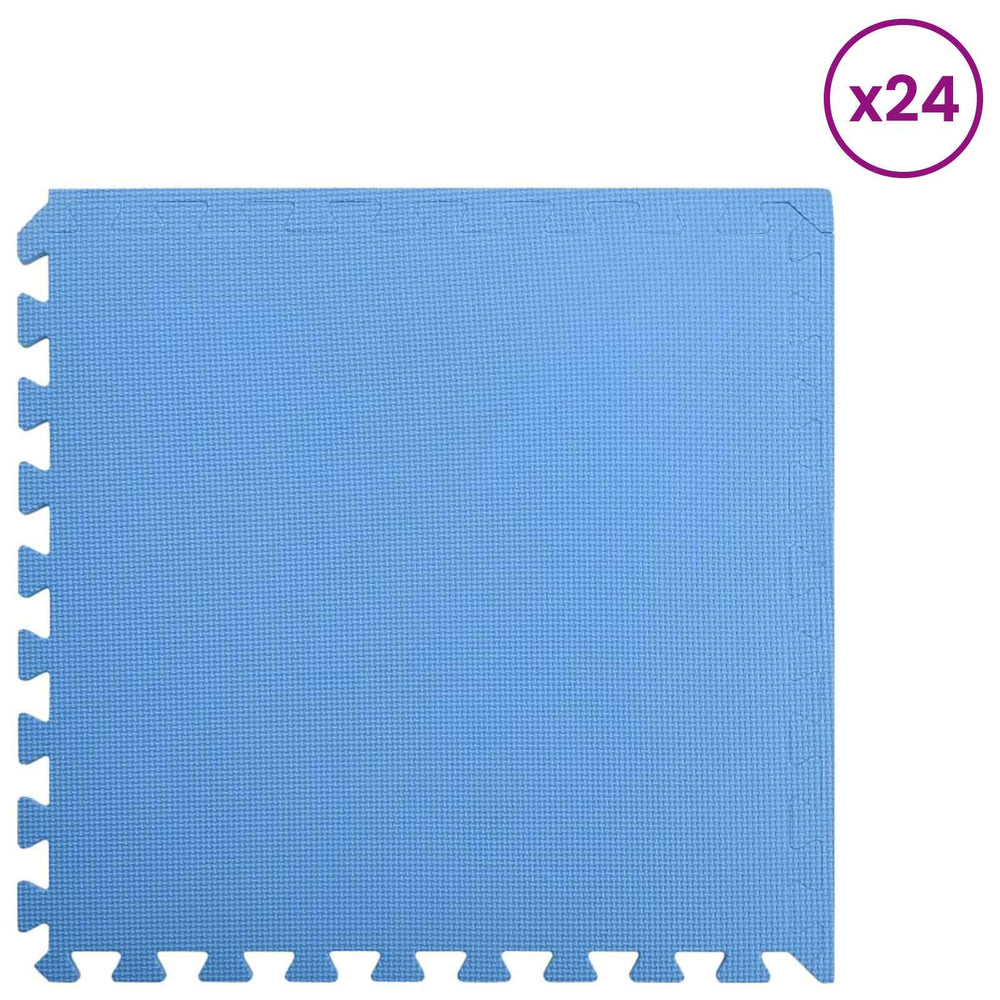 Pool Bodenteppich 24-teilig Blau 8,64 ㎡