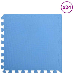 Pool Bodenteppich 24-teilig Blau 8,64 ㎡