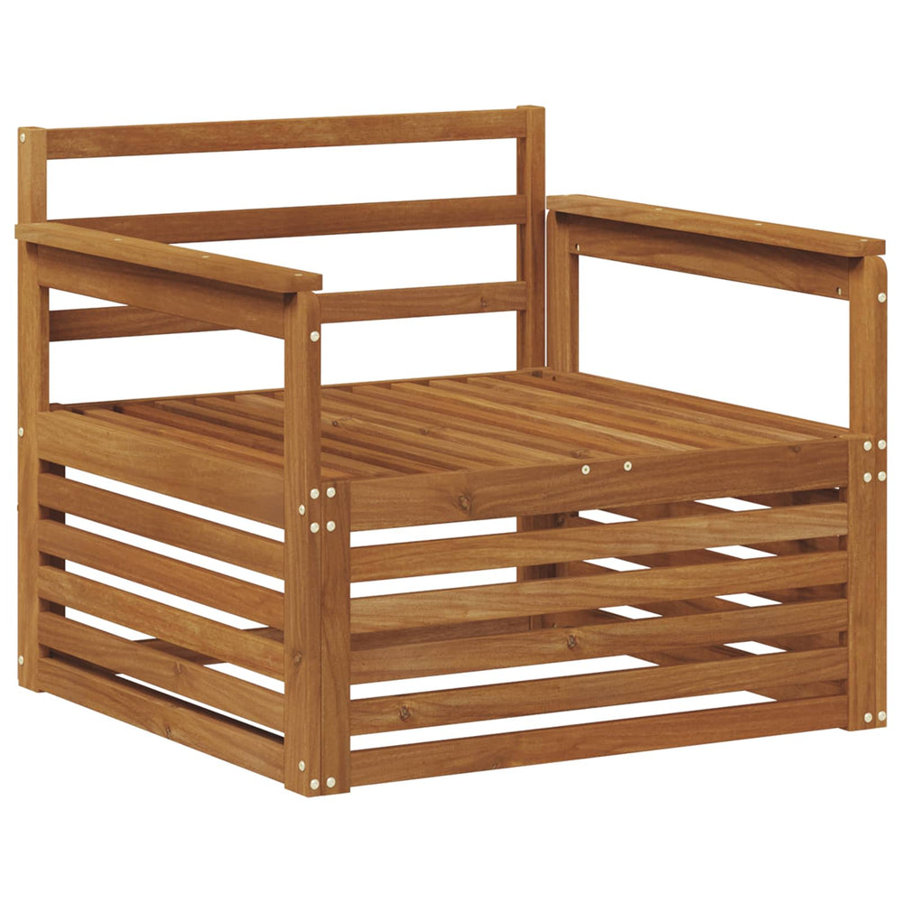 2er Set Akazie Massivholz Gartensofas