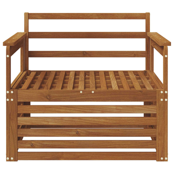 2er Set Akazie Massivholz Gartensofas