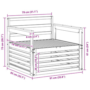 2er Set Akazie Massivholz Gartensofas