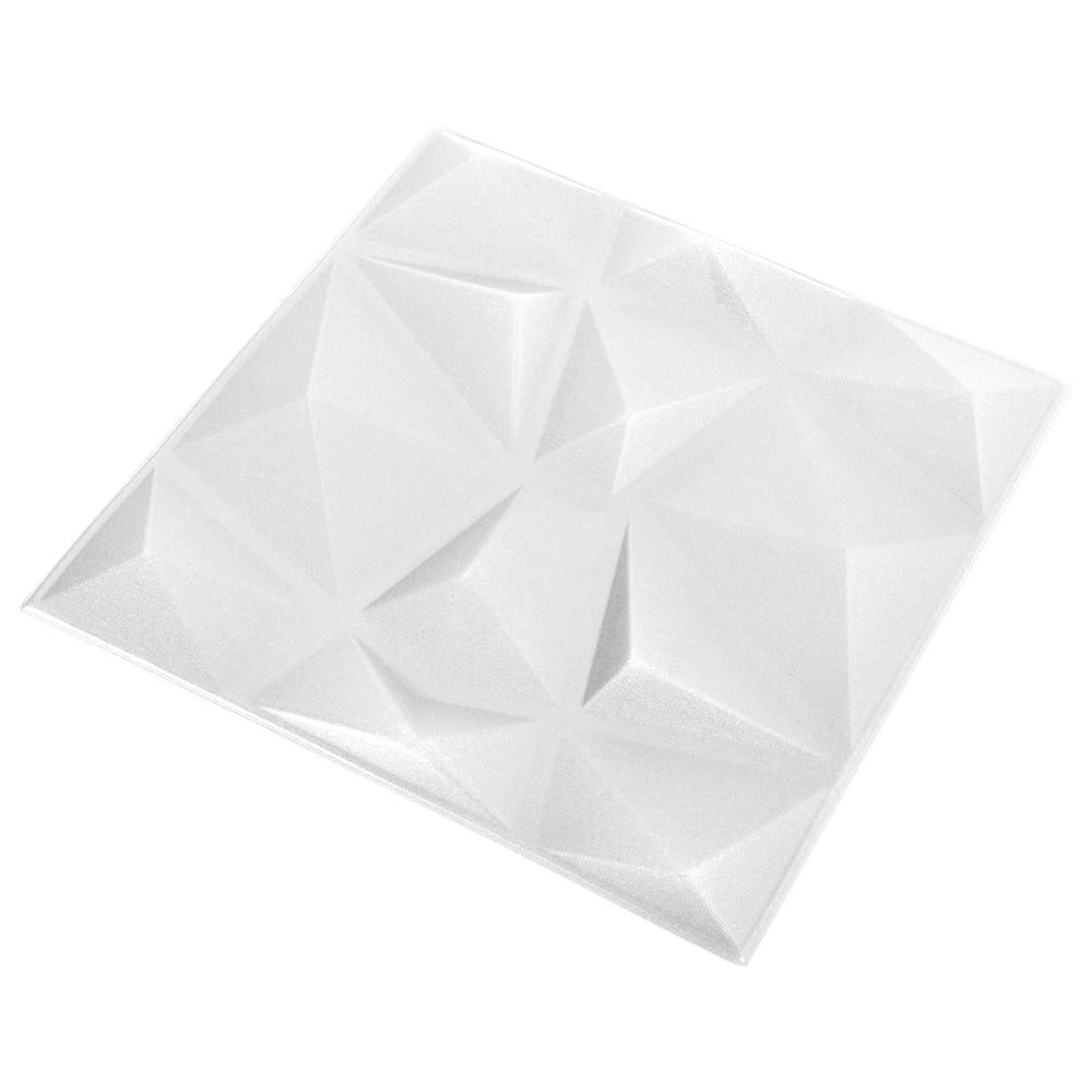 vidaXL Wall Panels 12 pcs Origami White 50 x 50 cm XPS Foam