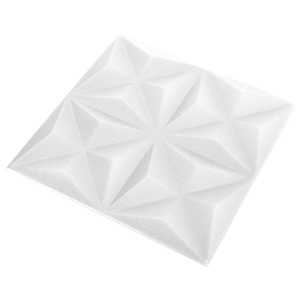 vidaXL Wall Panels 48 pcs Origami White 50 x 50 cm XPS Foam