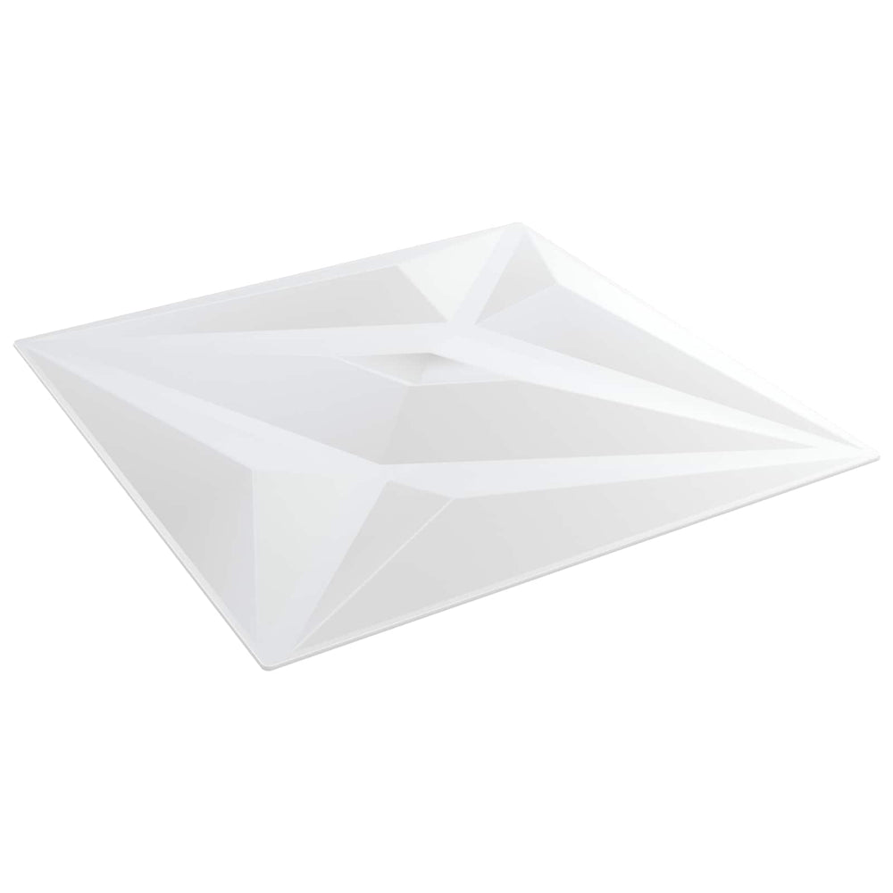 Weiße Wandpaneele Stern 3D, 24 Stk.