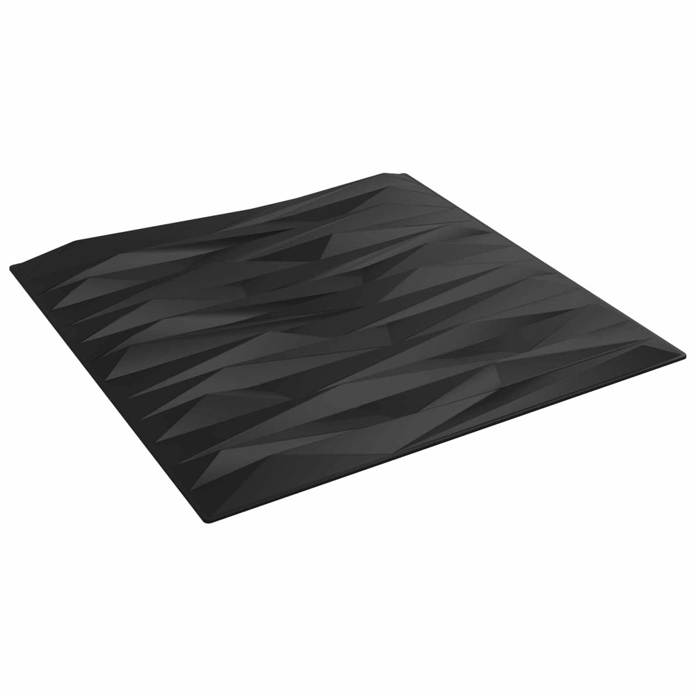 Schwarze Stein Wandpaneele, 24 Stk, 50x50cm