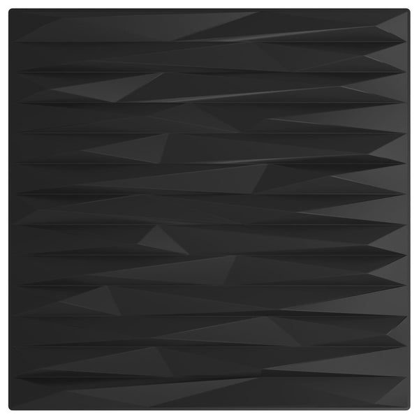 Schwarze Stein Wandpaneele, 48 Stk, 50x50 cm