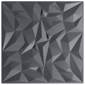 vidaXL Wall Panels 12 pcs Amethyst Grey 50 x 50 cm XPS Foam