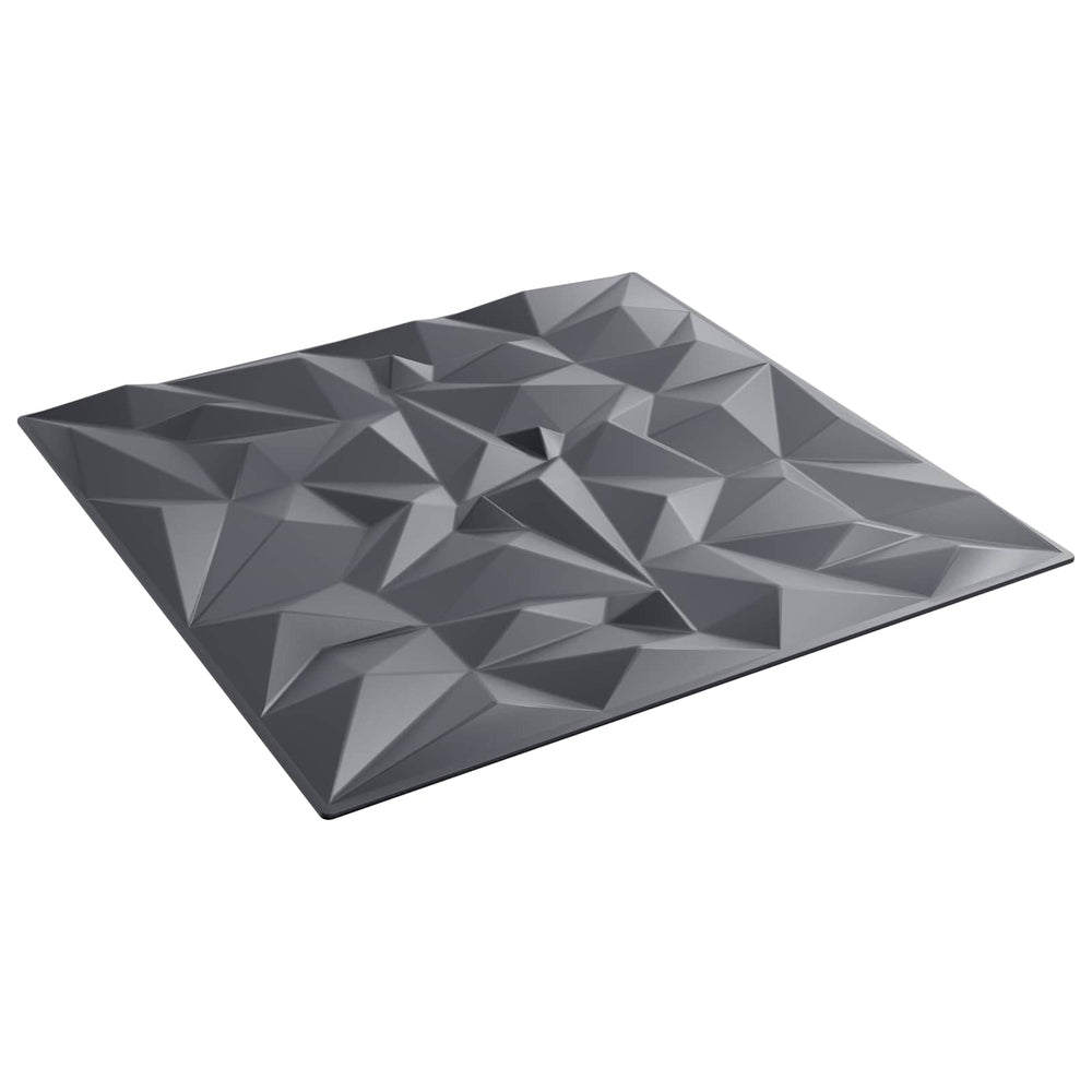 vidaXL Wall Panels 24 pcs Amethyst Gray 50 x 50 cm XPS Foam