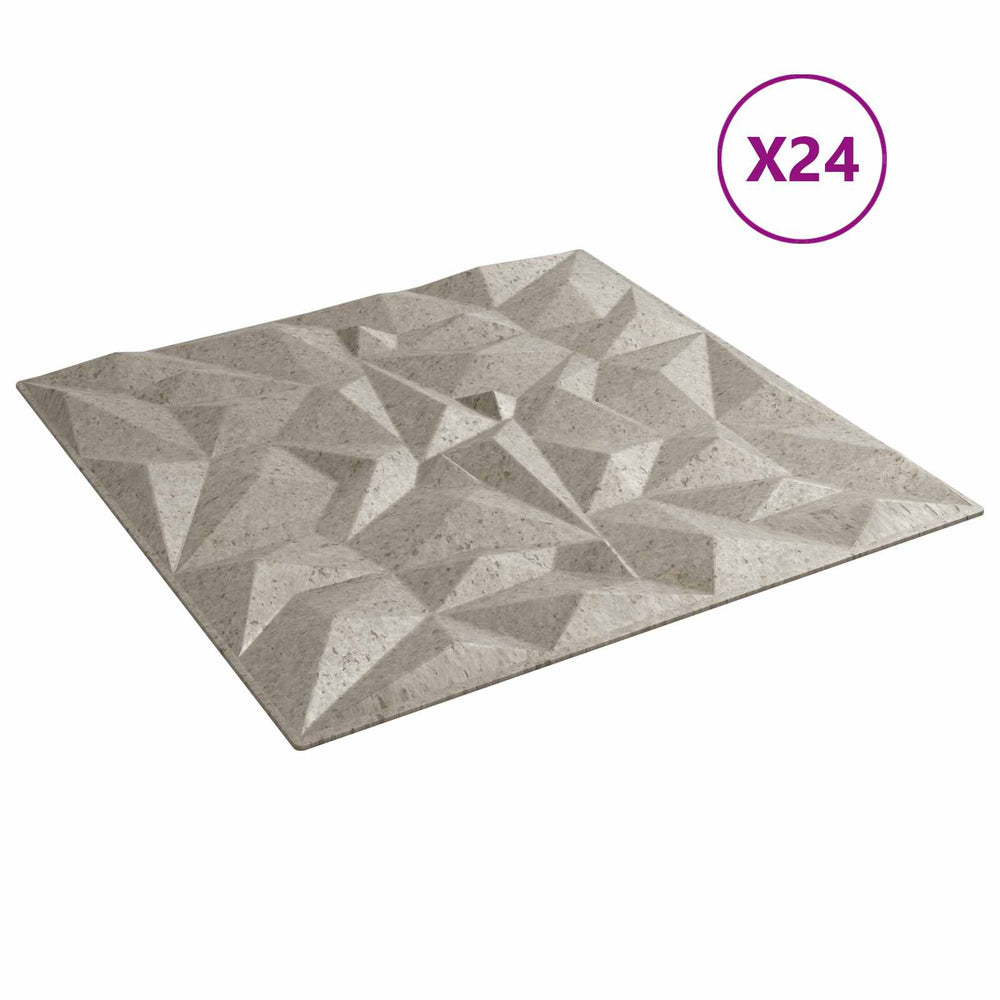 vidaXL Wall Panels 24 pcs Amethyst Concrete 50 x 50 cm XPS Foam