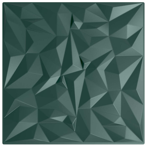 vidaXL Wall Panels 12 pcs Amethyst Green 50 x 50 cm XPS Foam