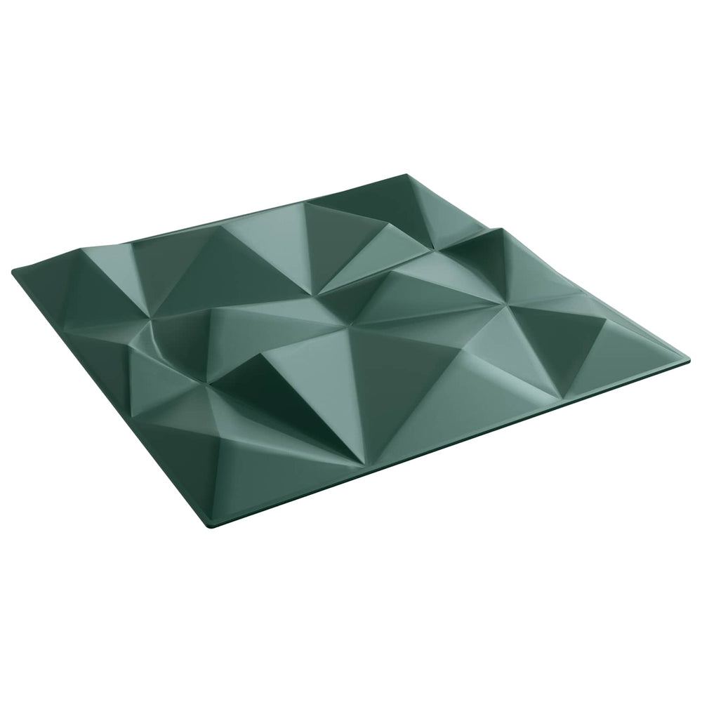 vidaXL Wall Panels 12 pcs Diamond Green 50 x 50 cm XPS Foam