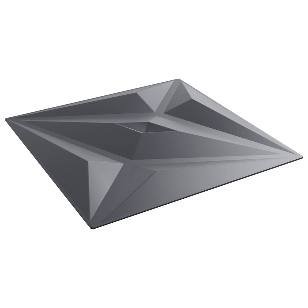 vidaXL Wall Panels Star 12 pcs Star Grey 50 x 50 cm XPS Foam