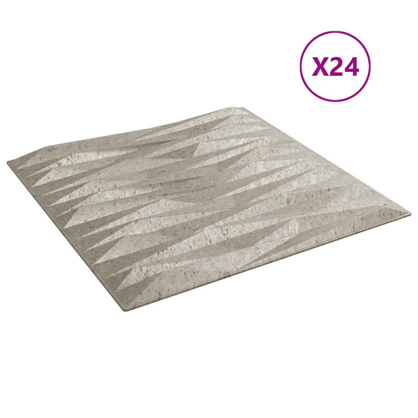 vidaXL Wall Panels 24 pcs Stone Concrete 50 x 50 cm XPS Foam