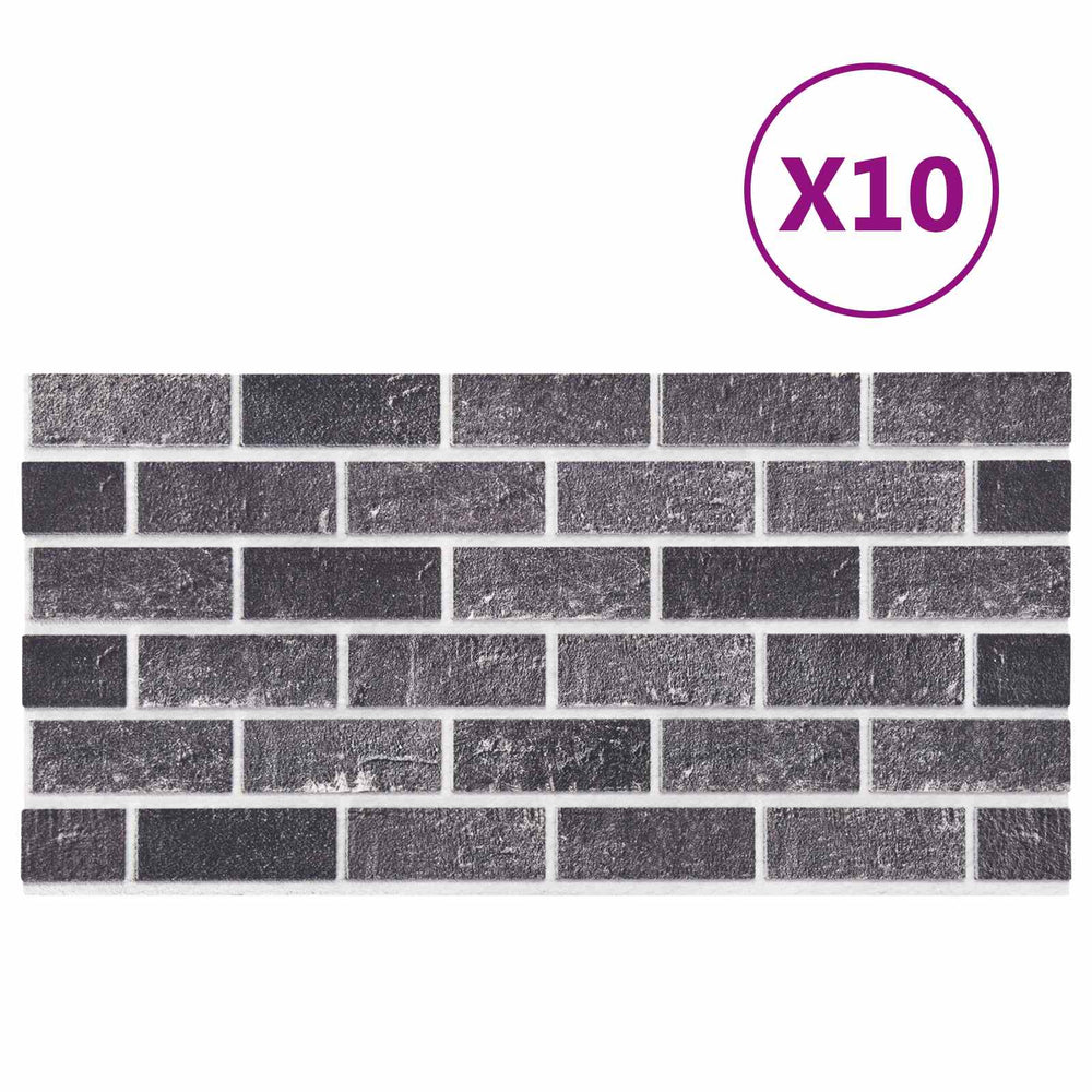 Wandpaneele Schwarz & Grau Steinmuster 10 Stk