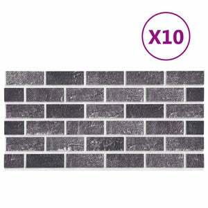 Wandpaneele Schwarz & Grau Steinmuster 10 Stk