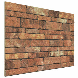 Wandpaneele Braun/Weiß Steinmuster 100x50cm