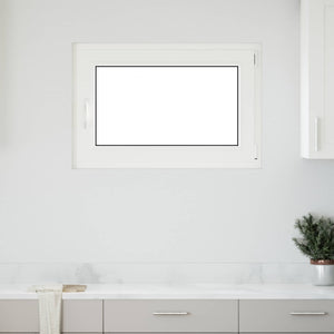 vidaXL Basement Window RISOR 90 x 70 cm PVC and Glass White