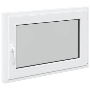 vidaXL Basement Window RISOR 90 x 70 cm PVC and Glass White