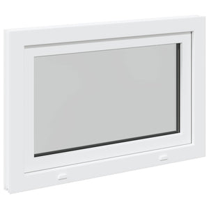 vidaXL Basement Window RISOR 90 x 70 cm PVC and Glass White