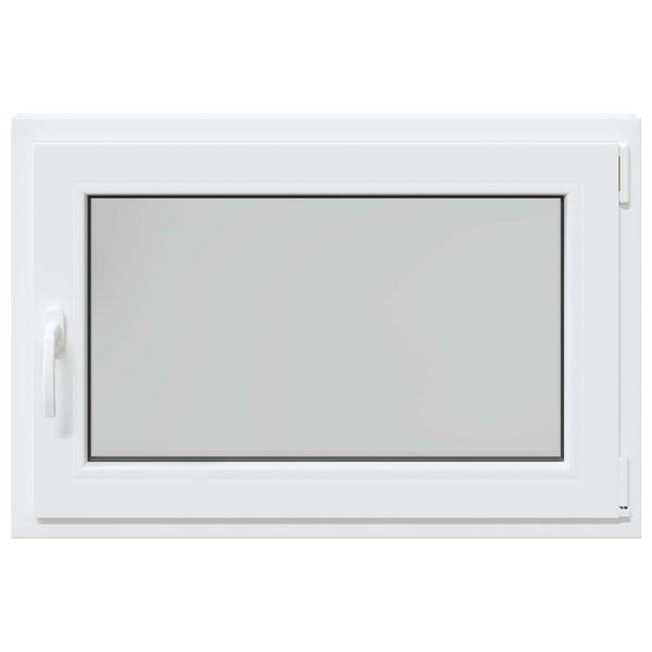 vidaXL Basement Window RISOR 90 x 70 cm PVC and Glass White