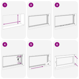 vidaXL Basement Window RISOR 90 x 70 cm PVC and Glass White