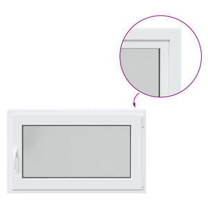 vidaXL Basement Window RISOR 100 x 70 cm PVC and Glass White