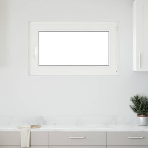 vidaXL Basement Window RISOR 100 x 70 cm PVC and Glass White