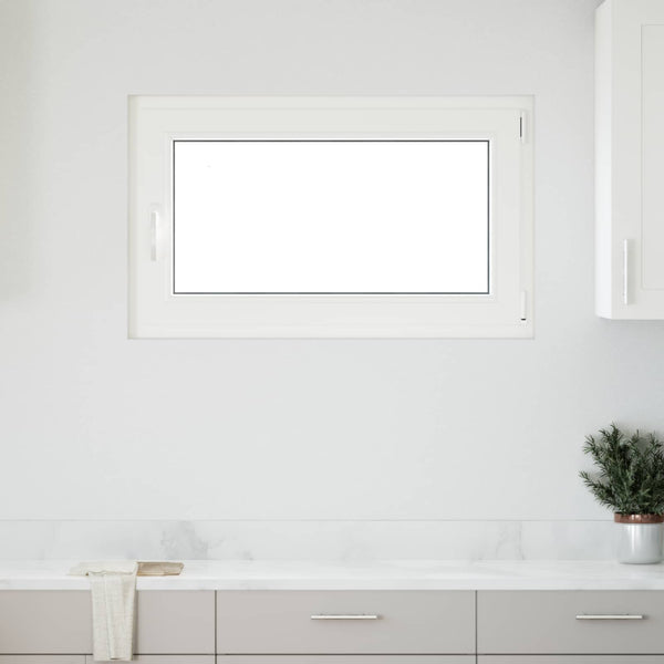 vidaXL Basement Window RISOR 100 x 70 cm PVC and Glass White