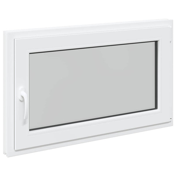 vidaXL Basement Window RISOR 100 x 70 cm PVC and Glass White