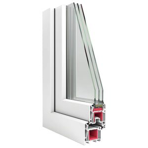 vidaXL Basement Window RISOR 100 x 70 cm PVC and Glass White