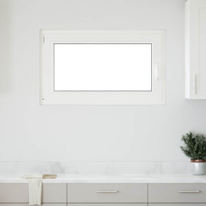 vidaXL Basement Window RISOR 100 x 70 cm PVC and Glass White