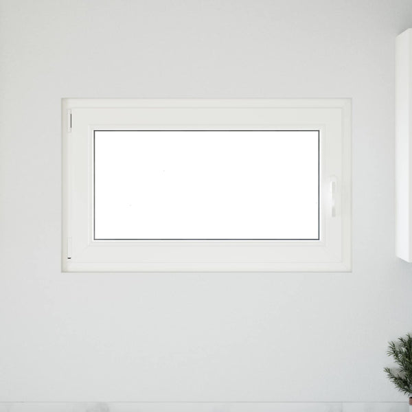 vidaXL Basement Window RISOR 100 x 70 cm PVC and Glass White
