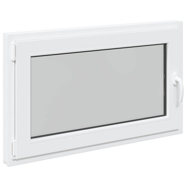vidaXL Basement Window RISOR 100 x 70 cm PVC and Glass White