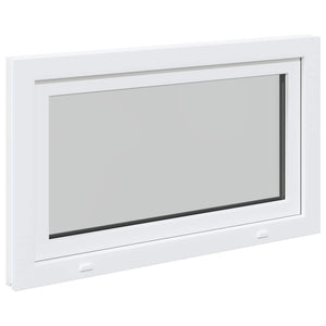 vidaXL Basement Window RISOR 100 x 70 cm PVC and Glass White