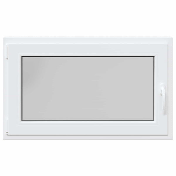 vidaXL Basement Window RISOR 100 x 70 cm PVC and Glass White