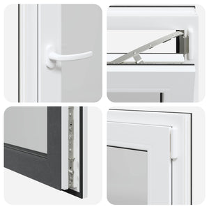 vidaXL Basement Window RISOR 60 x 80 cm PVC and Glass Anthracite