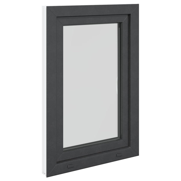 vidaXL Basement Window RISOR 60 x 80 cm PVC and Glass Anthracite