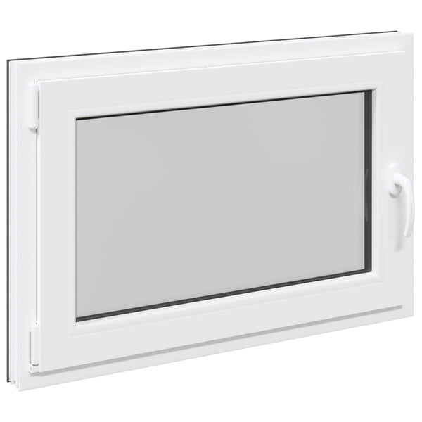 vidaXL Basement Window RISOR 90 x 70 cm PVC and Glass Anthracite