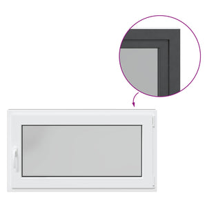 vidaXL Basement Window RISOR 110 x 70 cm PVC and Glass Anthracite