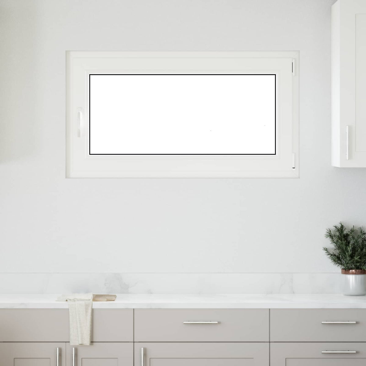vidaXL Basement Window RISOR 110 x 70 cm PVC and Glass Anthracite