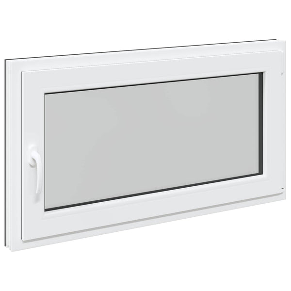 vidaXL Basement Window RISOR 110 x 70 cm PVC and Glass Anthracite
