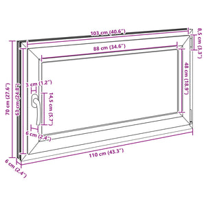 vidaXL Basement Window RISOR 110 x 70 cm PVC and Glass Anthracite