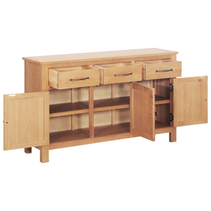 vidaXL Sideboard Brown 112 x 33.5 x 70 cm Solid Oak Wood
