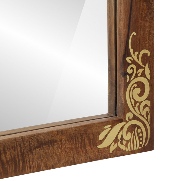 vidaXL Bathroom Cabinet Set with Door 2 pcs Honey Brown Solid Mango Wood