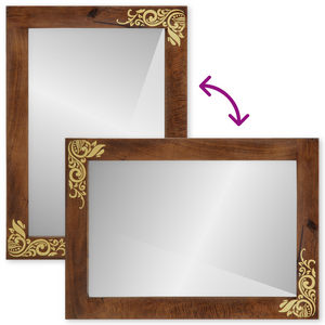 vidaXL Bathroom Cabinet Set with Door 2 pcs Honey Brown Solid Mango Wood